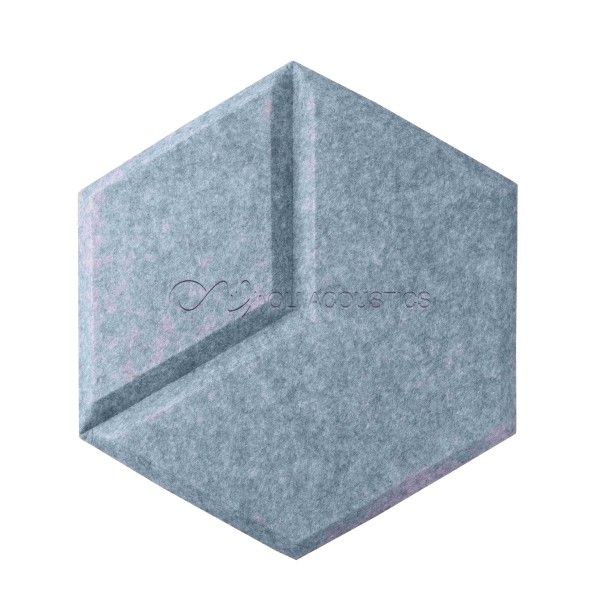 Arrows Hexagon Polyester Acoustic Art Panels For Hotel